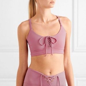 Year of ours pink Cindy tie up bra lace up